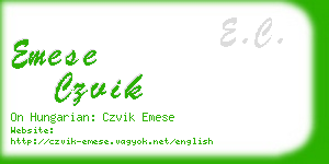 emese czvik business card